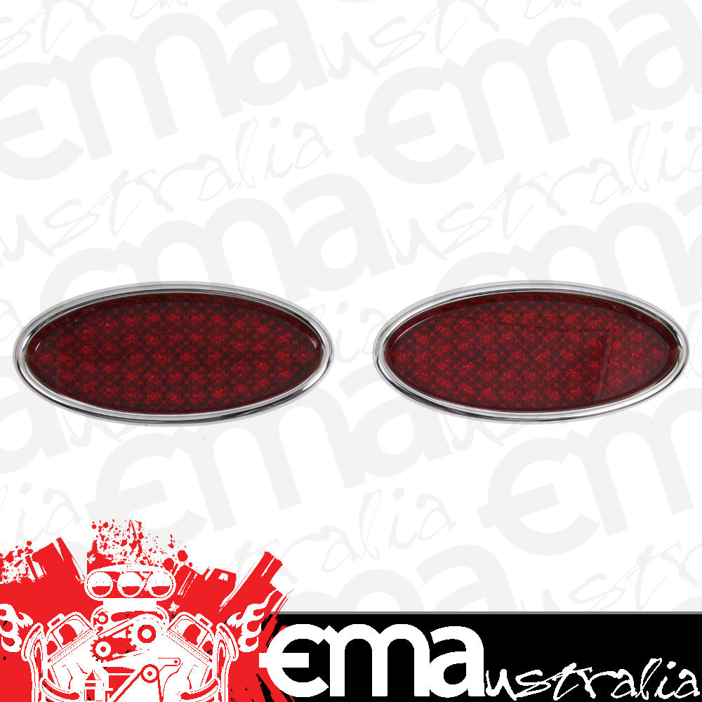 Lokar LK-TL-1911 Billet Oval Led Tailights 3" H X 6-1/2" L Chromed