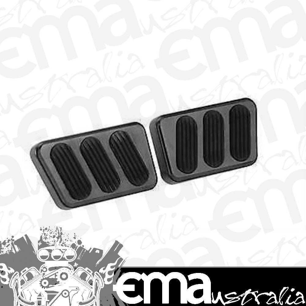 Lokar LK-XBAG-6121 Midnight Series Clutch & Brake Pedal Pad Suit '64-'70 Mustang