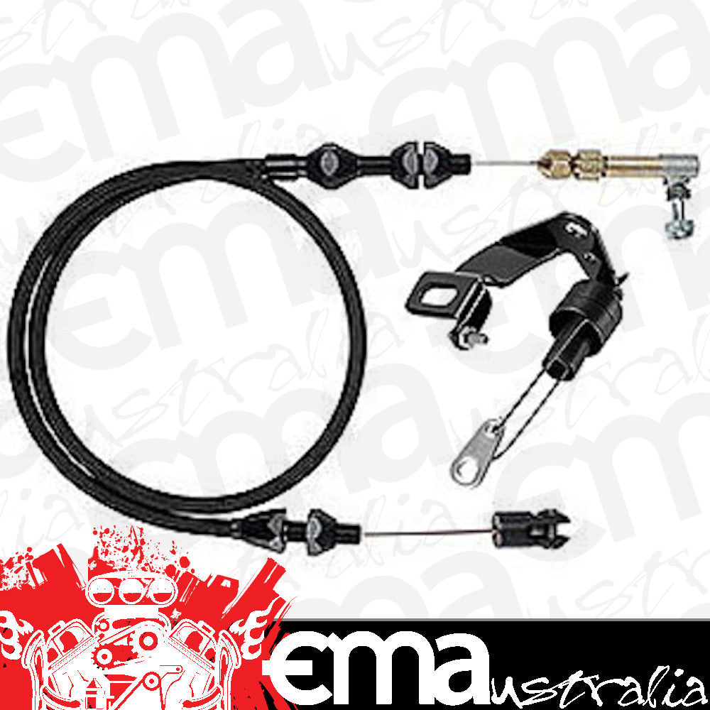 Lokar LK-XDP-1000HT36 Midnight Series 36" Duo-Pak Braided S/S Throttle Cable Kit