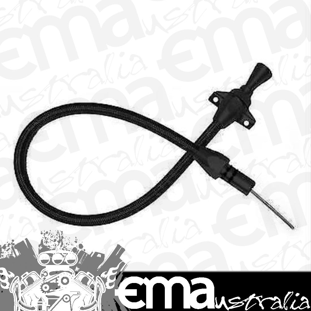 Lokar LK-XTD-3350400FM Black Braided Transmission Dipstick Th350/400 Firewall