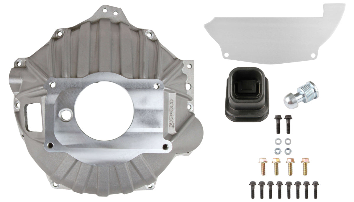 LakewoOD LLK5000K Cast Aluminium Bellhousing Kit GM Ls To Muncie Saginaw Borg Warner T10 And Tremec Tko/Tkx Transmissions