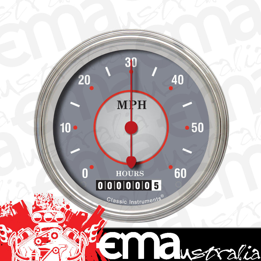 Classic Instruments LSSS Low Speed Speedo, Silver