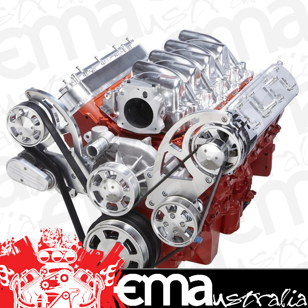 CVF LSX-WRAPTOR-PS Chevy LS Serpentine Kit - Power Steering & Alternator