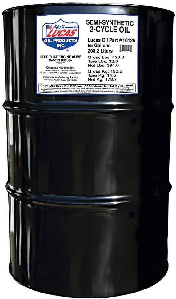 Lucas Oils LUS-10125 Semi-Synthetic 2-Cycle Oil 55 Gallon Drum