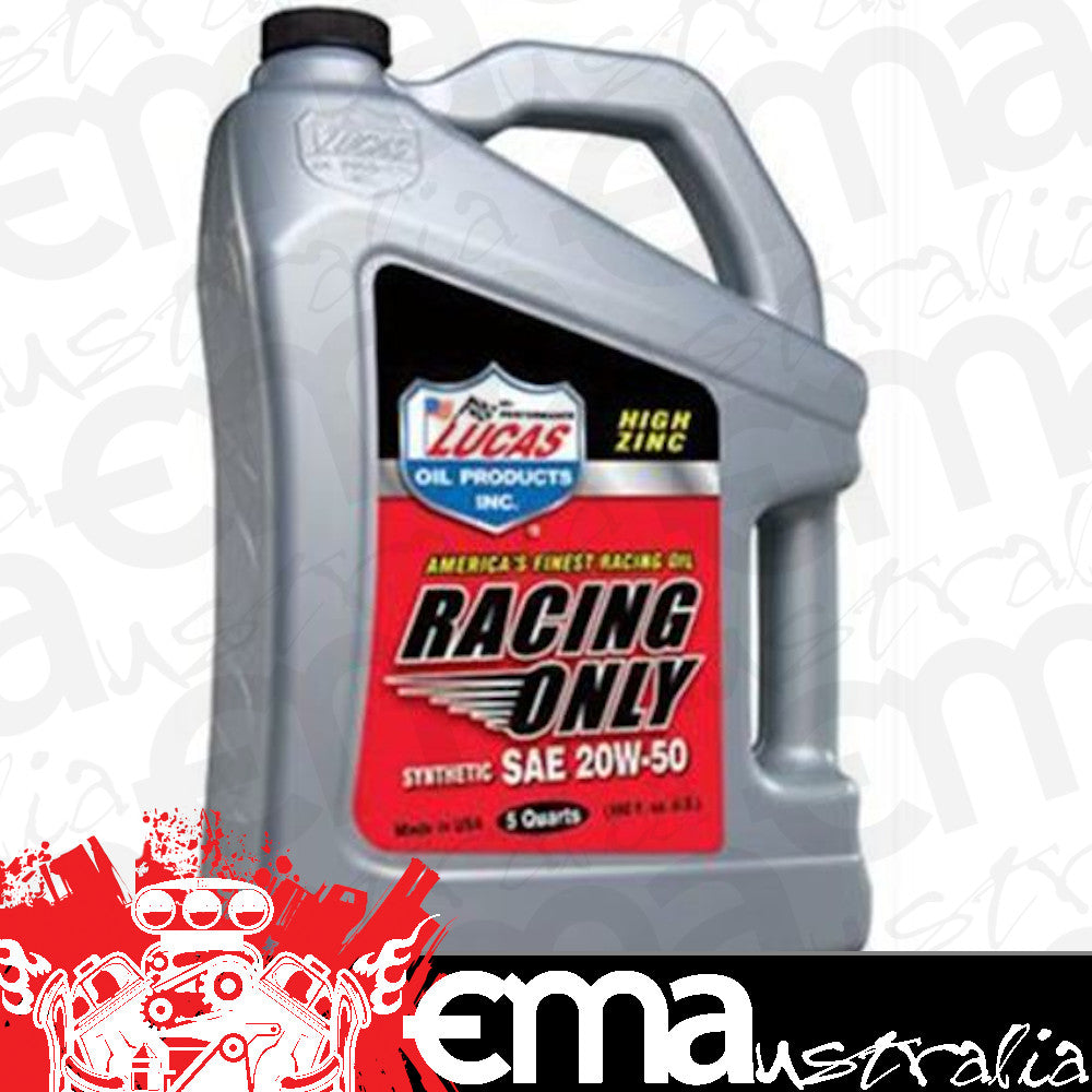 Lucas Oils LUS-10616 Synthetic SAE 20W-50 Racing Motor Oil 5 Quart