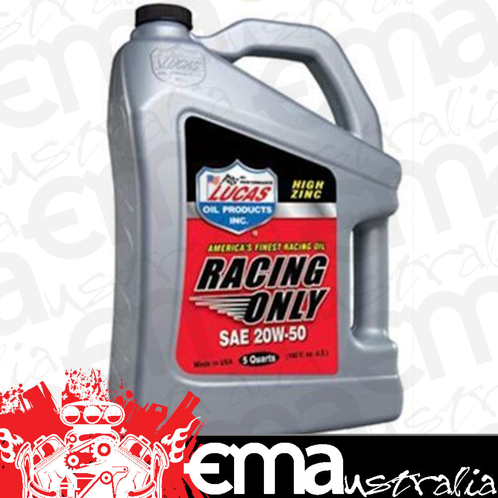 Lucas Oils LUS-10621 SAE 20W-50 Racing Motor Oil 5 Quart
