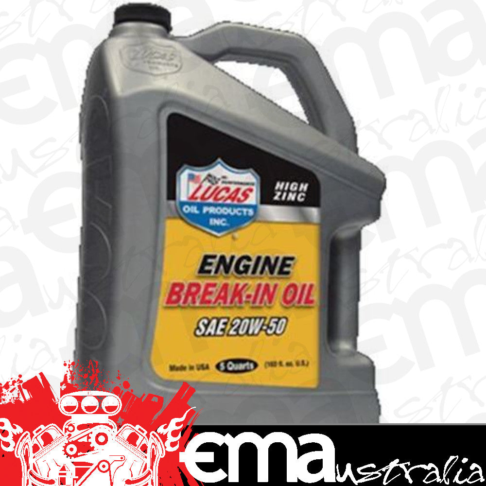 Lucas Oils LUS-10638 SAE 20W-50 Break-In Oil 5 Gallon Pail