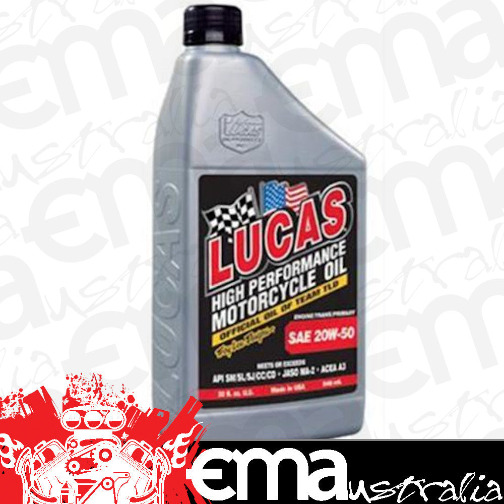 Lucas Oils LUS-10700 SAE 20W-50 Motorcycle Oil 1 Quart