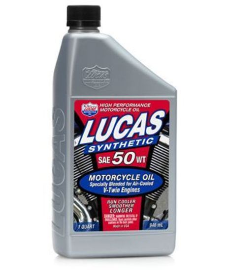 Lucas Oils LUS-10765 Synthetic SAE 50 WT Motorcycle V-Twin Oil 1 Quart