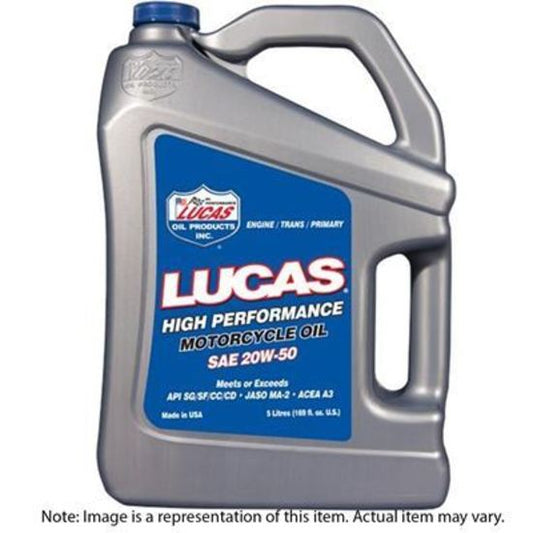Lucas Oils LUS-10774 SAE 20W-50 Motorcycle Oil 5 Litre