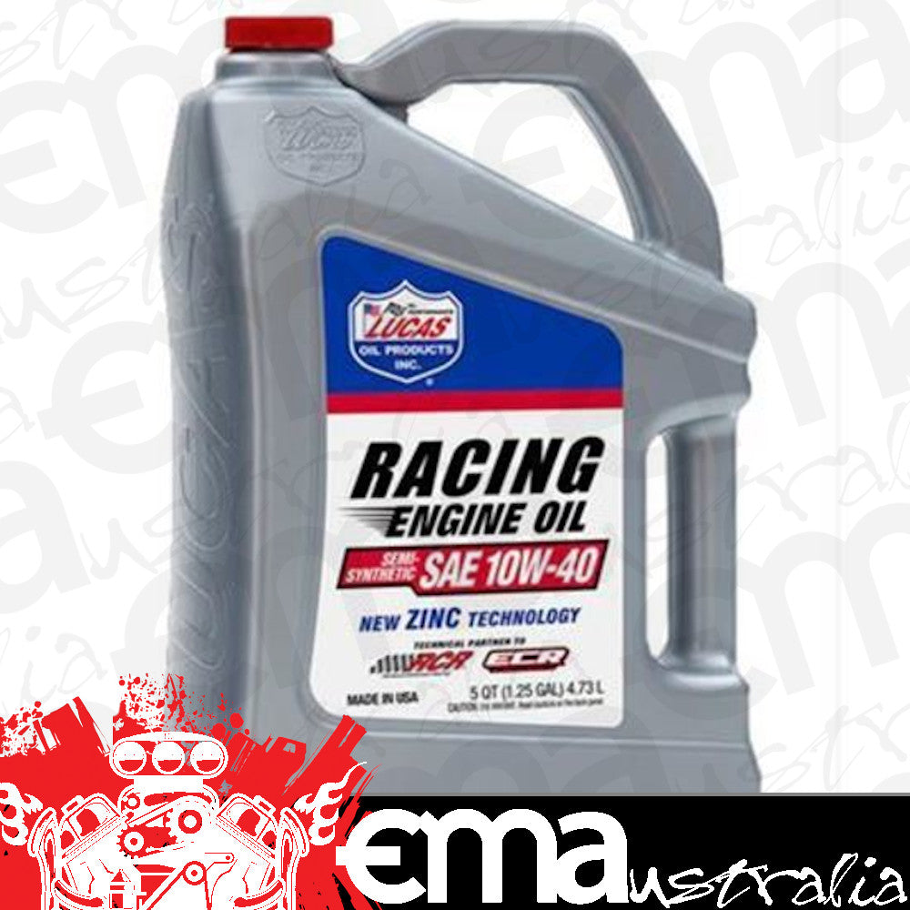 Lucas Oils LUS-10911 Synthetic SAE 10W-40 Racing Motor Oil 5 Quart
