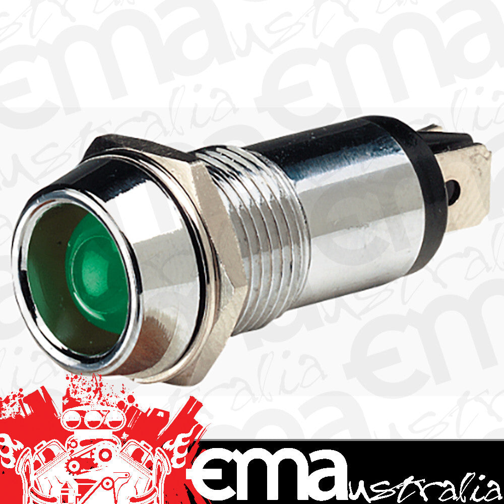 Rocket ACX62091BL Chrome Led Dash Light Green Led 12V