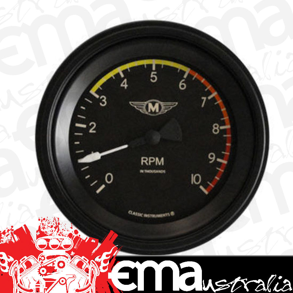 Classic Instruments MA10BLF Moal Bomber - Tachometer 10K RPM 3-3/8"
