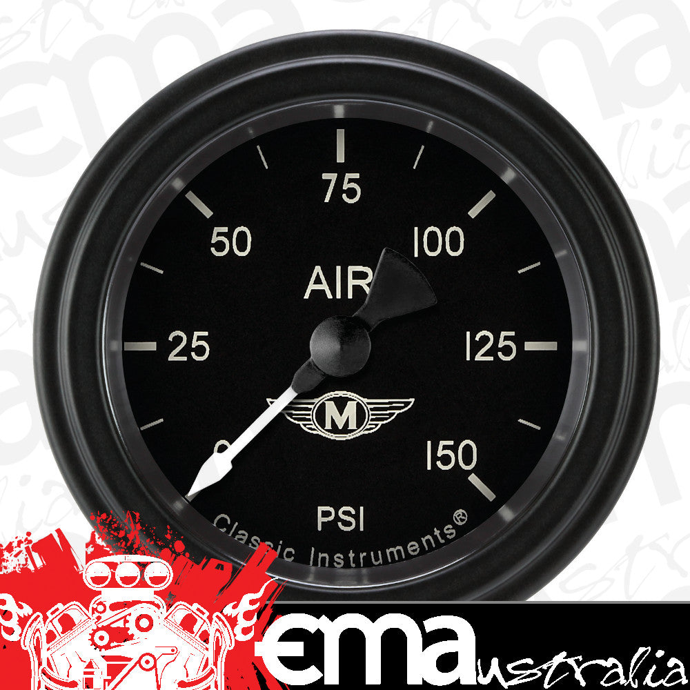 Classic Instruments MA118BLF Moal Bomber - Air Pressure Gauge Full Sweep 2-1/8"