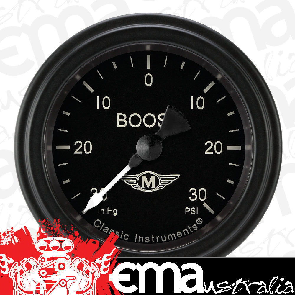 Classic Instruments MA141BLF Moal Bomber 2-1/8" Full Sweep Electric Boost/Vac