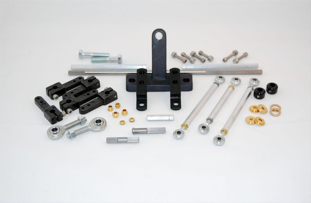 AED AED-7100 Performance Chev BB Pro Tunnel Ram Linkage Kit Dual Quad Sideways Mount Holley Edelbrock Carter