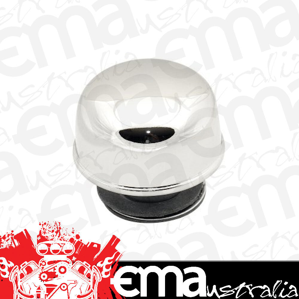 Mr Gasket | MG2061 | Chrome Plated Twist-On Breather 2-3/8" Dia. X 1-3/4" w/o Logo