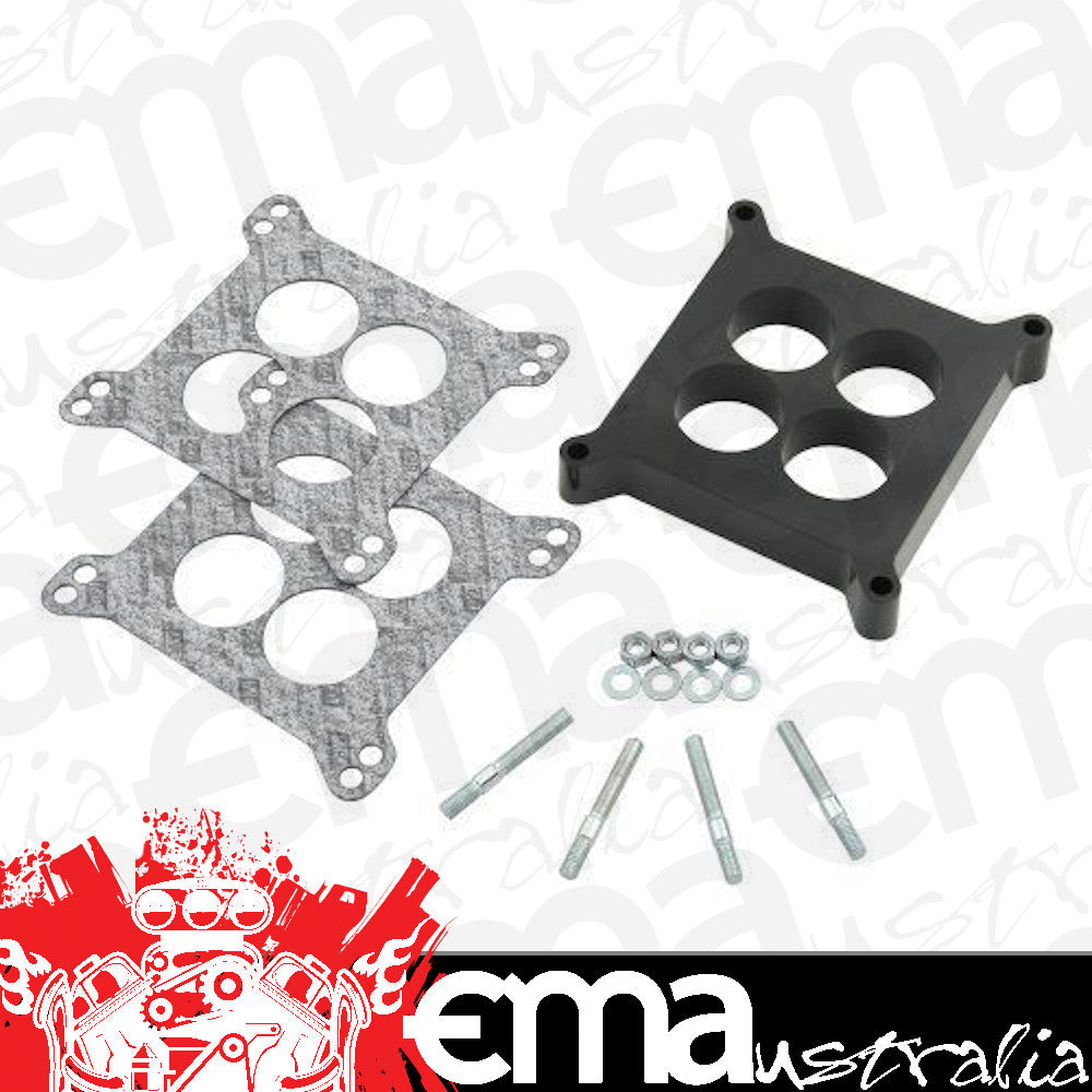 Mr Gasket MG3404 1" Carburetor Spacer Kit Phenolic 4 Hole Square Bore