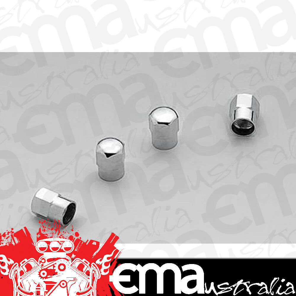 Mr Gasket MG3663 Chrome Domed Hex Valve Caps Set Of 4