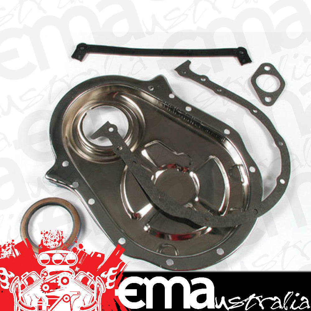 Mr Gasket MG4595 Chrome Timing Cover (Suit Small Block Chevy 1955-87)