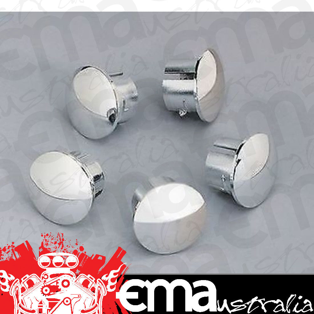 Mr Gasket MG5104 Chrome Wheel Plugs - Push In Unused Holes 11/16" Holes Set Of 5