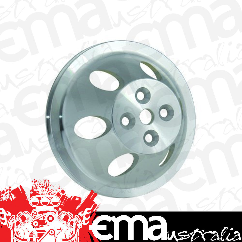 Mr Gasket MG5310 Billet Style Aluminium Water Pump Pulley - Single Groove (Suit Small Block Chevy w/ Short Water Pump 1955-68)