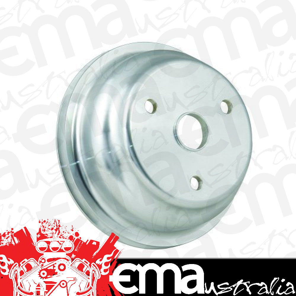 Mr Gasket MG5316 Billet Style Aluminium Crankshaft Pulley - Single Groove (Suit Small Block Chevy w/ Long Water Pump 1969-85)