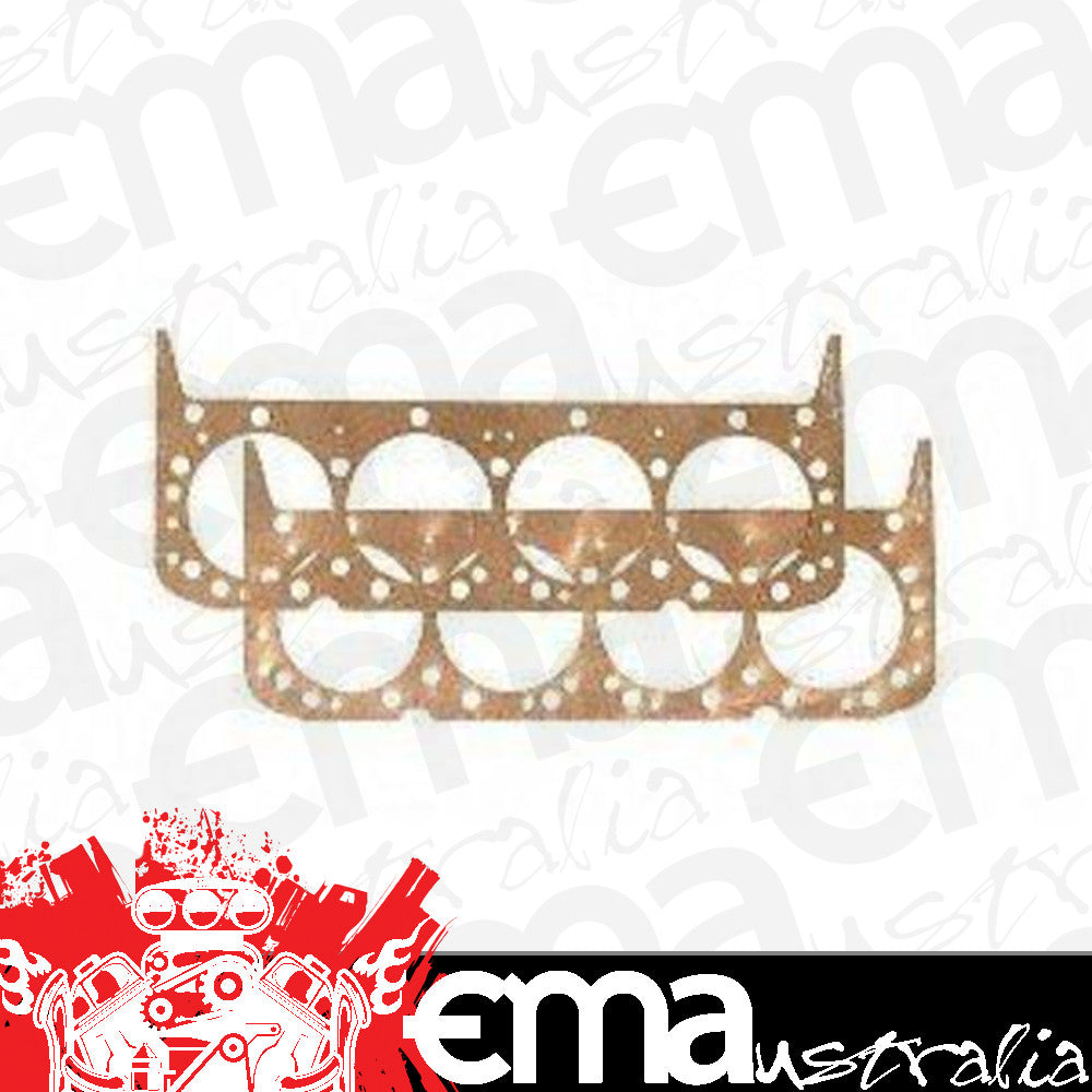Suit Chevy small block V8 1957-91 (Except 305 Lightweight Head) Chev Sb 57-91 Copper Gaskets 4.050"Bore.043" (Each) Mr Gasket MG5360