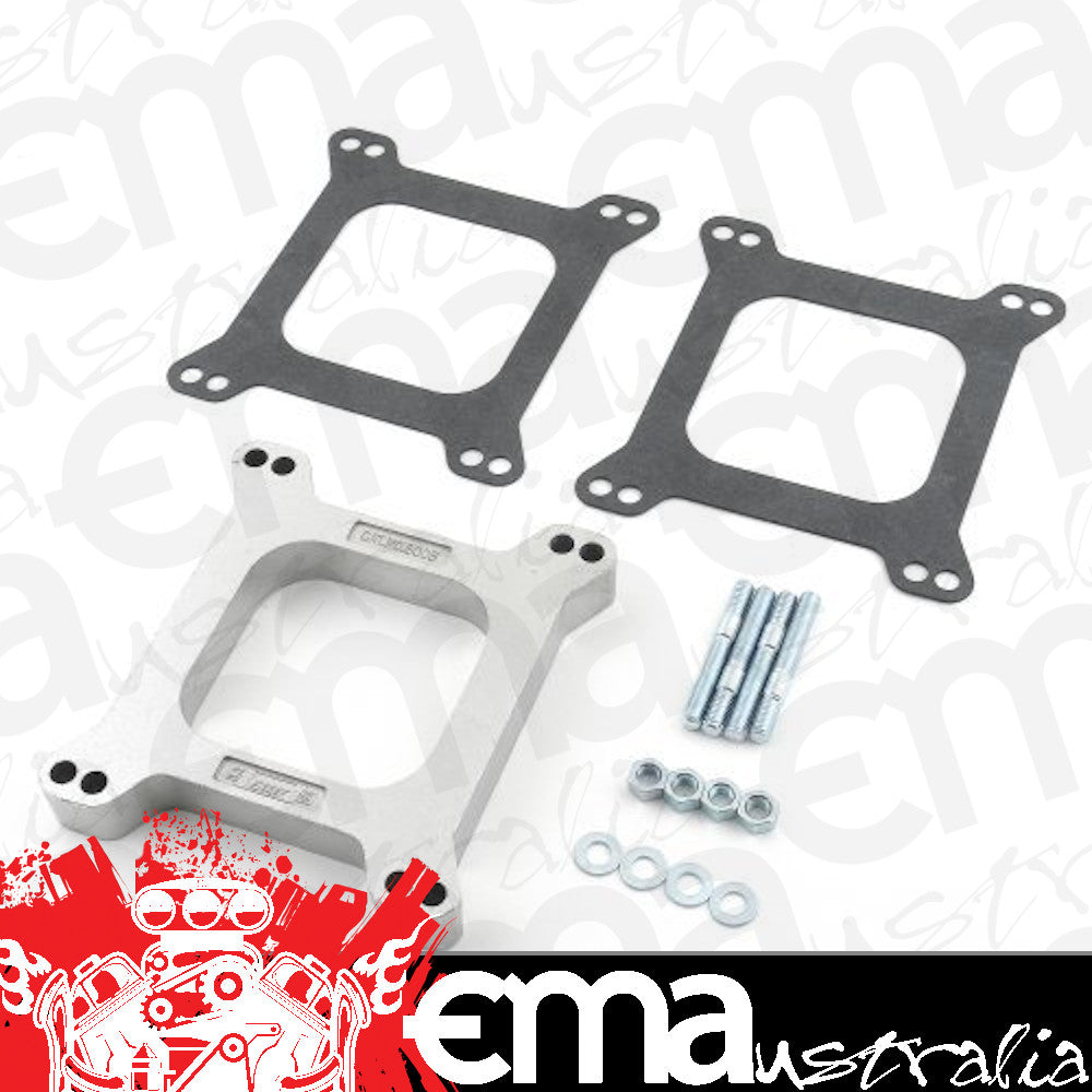 Mr Gasket MG6005 Aluminium Carburettor Spacer Kit 1" Open Centre (For Holley/Carter Standard Bolt Patterns)