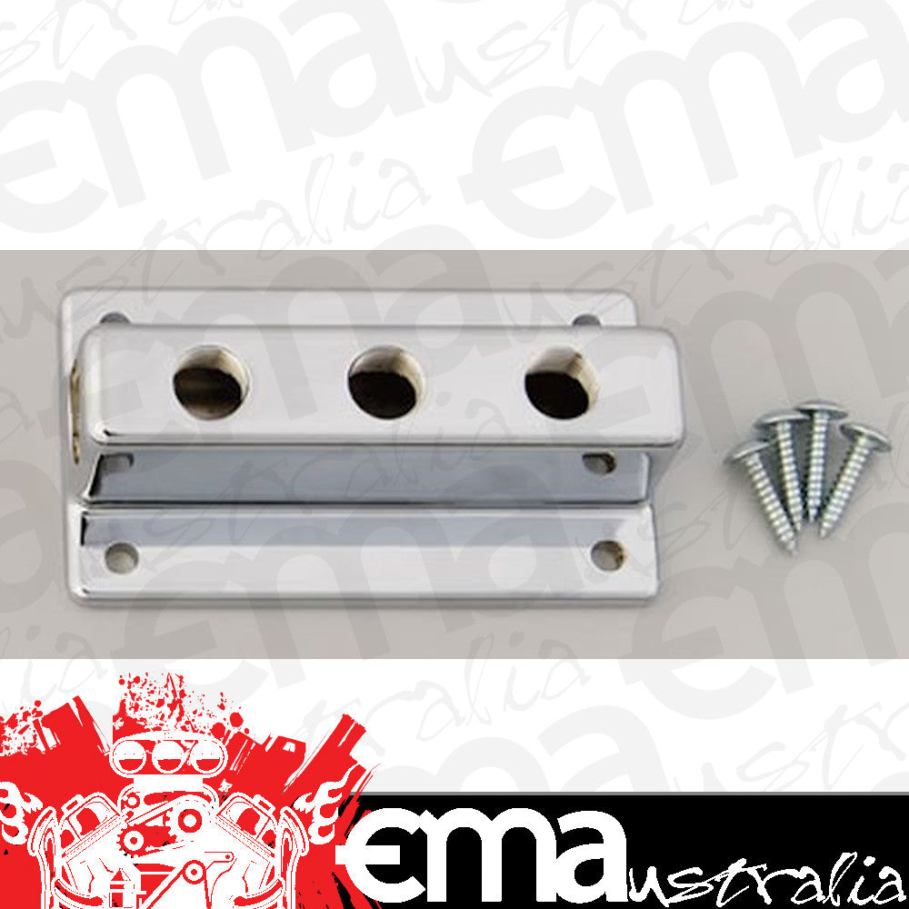 Mr Gasket MG6151 "T" Style Fuel Block - 1 X 3/8" Npt Inlet, 3 X 1/4" Npt Outlets