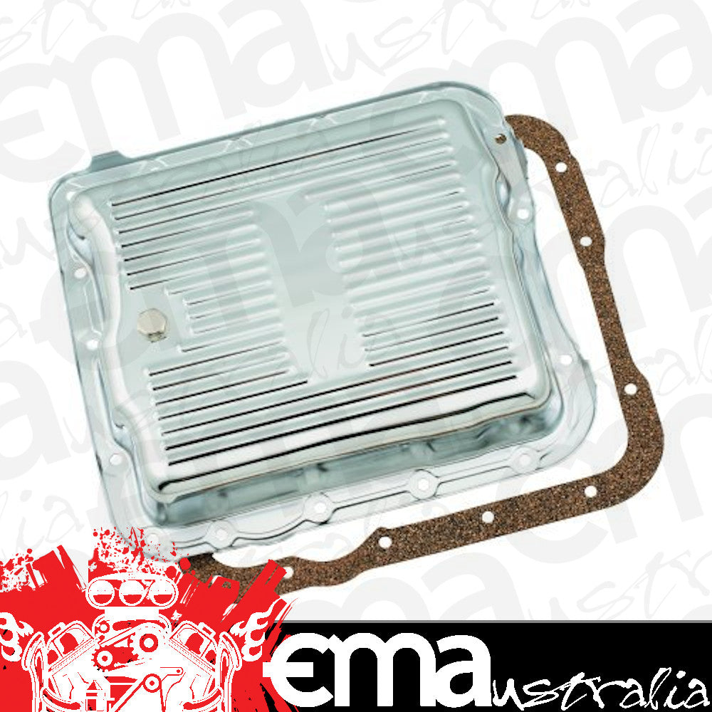 Mr Gasket MG9732 Chrome Automatic Transmission Pan (Suit Th700R4 Stock Depth)