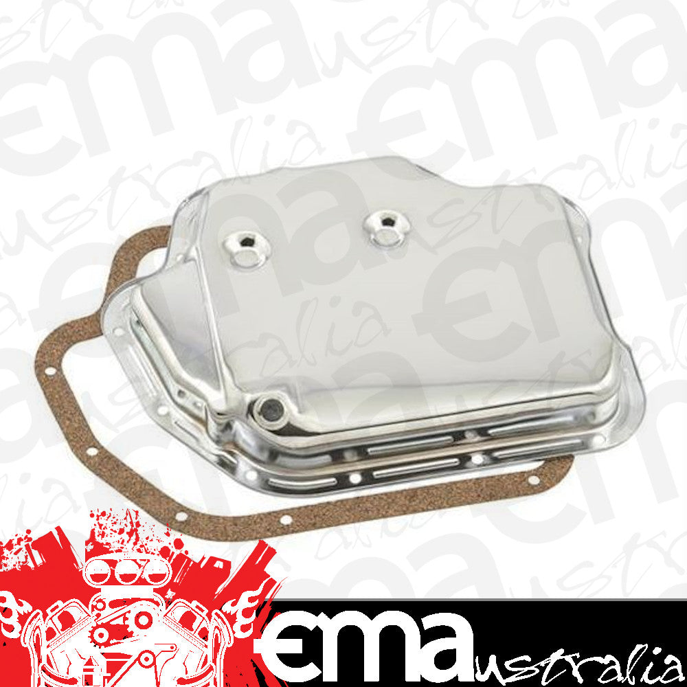 Mr Gasket MG9762 Chrome Transmission Pan Suit Gm Th400 Stock Depth