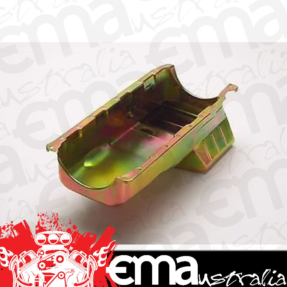 Milodon MIL30975 Street/Strip 6 Qt Oil Pan suit Chev BB 454 V8 Gold Iridite 1 Pc