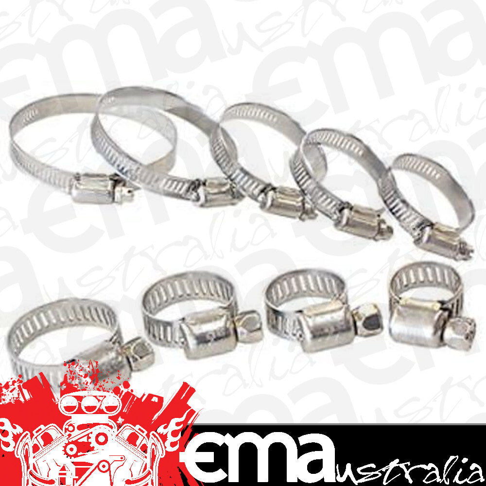 Aeroflow AF23-2751 27-51mm Stainless Hose Clamp (10 Pack)