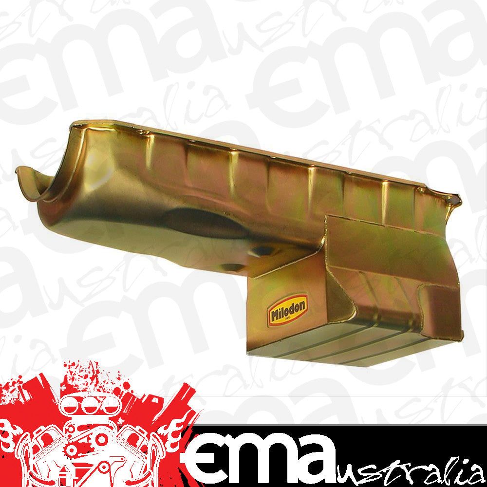 Milodon | MIL30951 | Chev Big Block Mark Iv Street And Strip Gold Oil Pan 8.5" Deep
