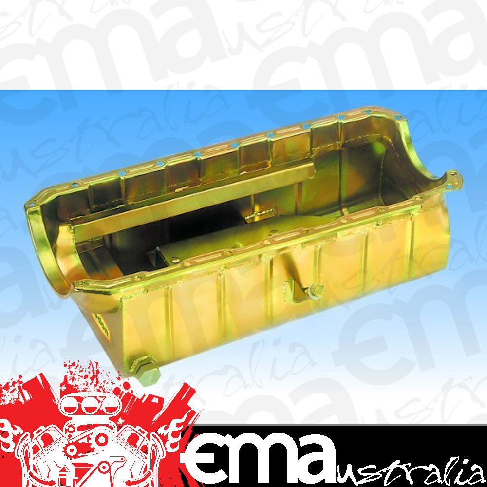 Milodon MIL31310 BB Chev Marine Oil Pan 396-454 Mark Iv 1965-90 Pan Capacity 9 Quart 8.5L Rear 7" Deep Front 8" Deep