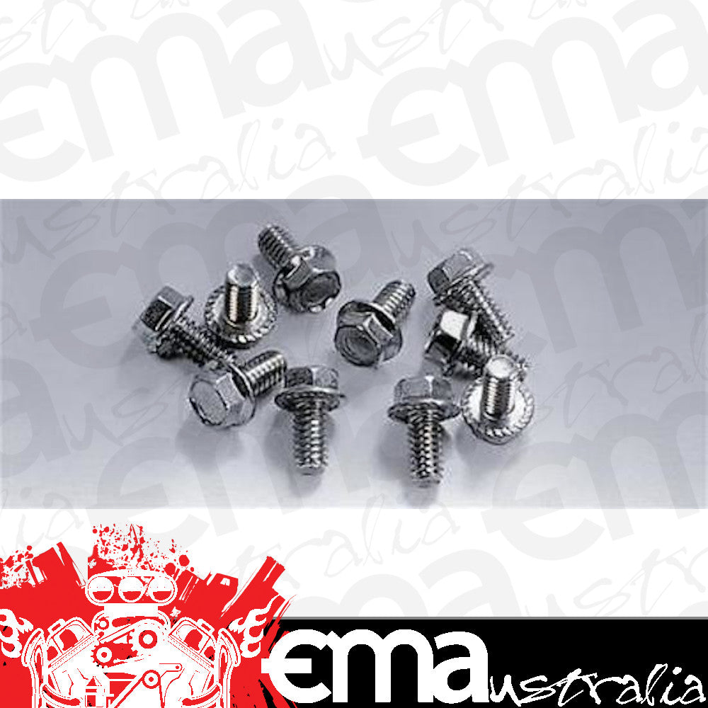 Chevrolet Small Block & Big Block 262-454 C.I.D Zinc Plated Hex Timing Cover Bolts Chev Milodon MIL85260
