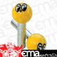 Mooneyes MNAA112MN Door Lock Knob Yellow Moon Ball (pair)