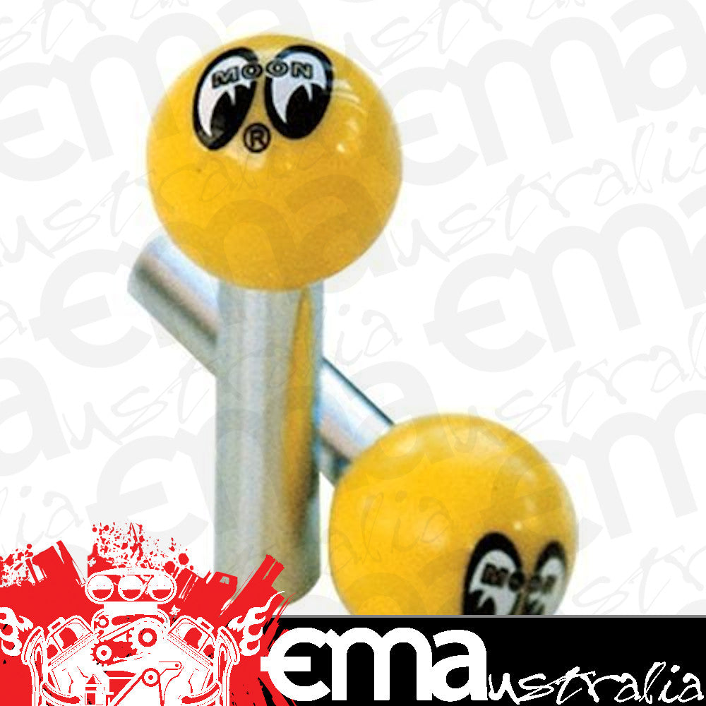 Mooneyes MNAA112MN Door Lock Knob Yellow Moon Ball (pair)