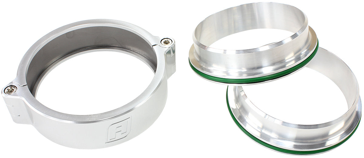 Aeroflow AF25-2000S 2.0" Billet Intercooler Clamps Quick Connect Silver Clamp