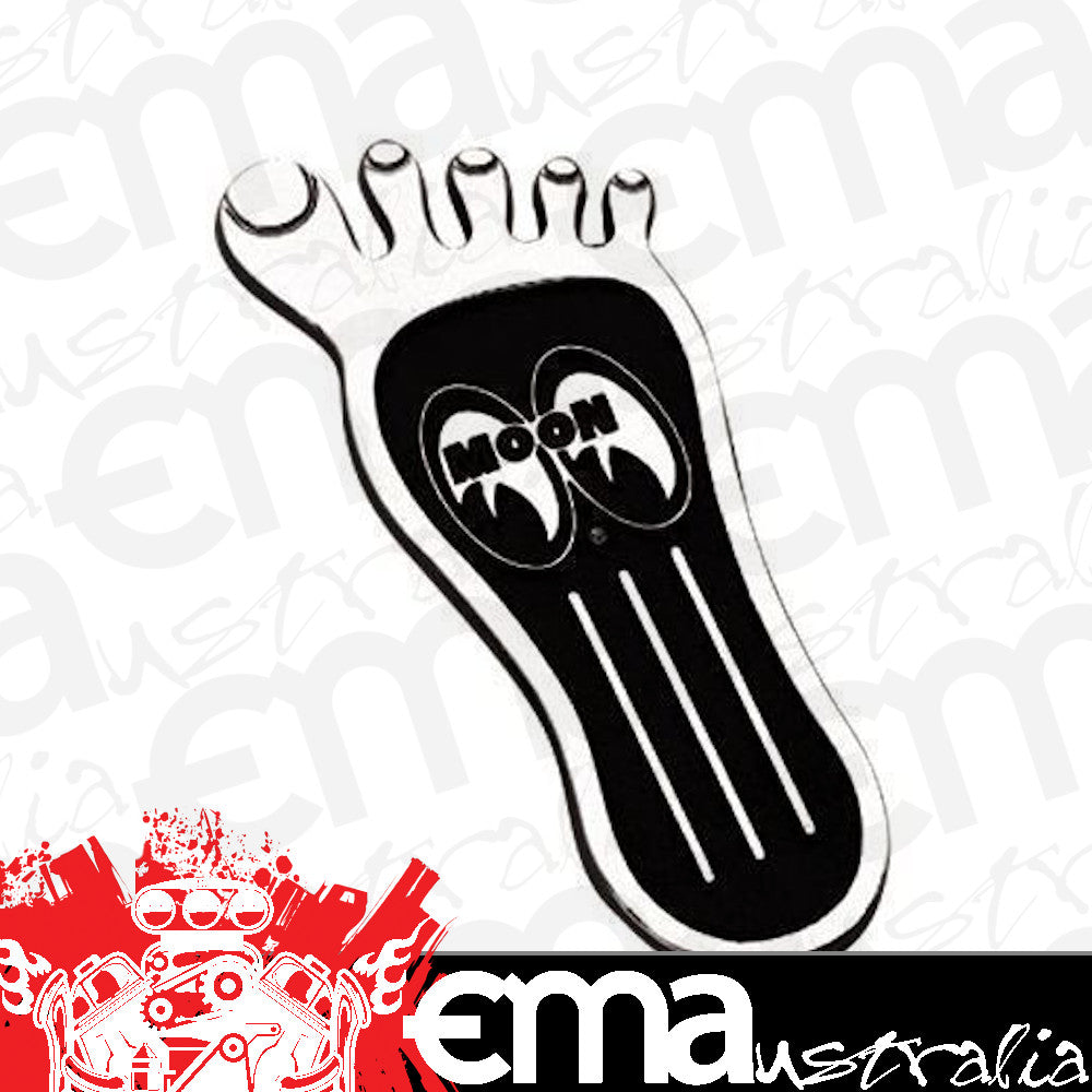 Mooneyes MNR3034S Universal 6" Barefoot Style Accelerator Pedal Chrome/Black