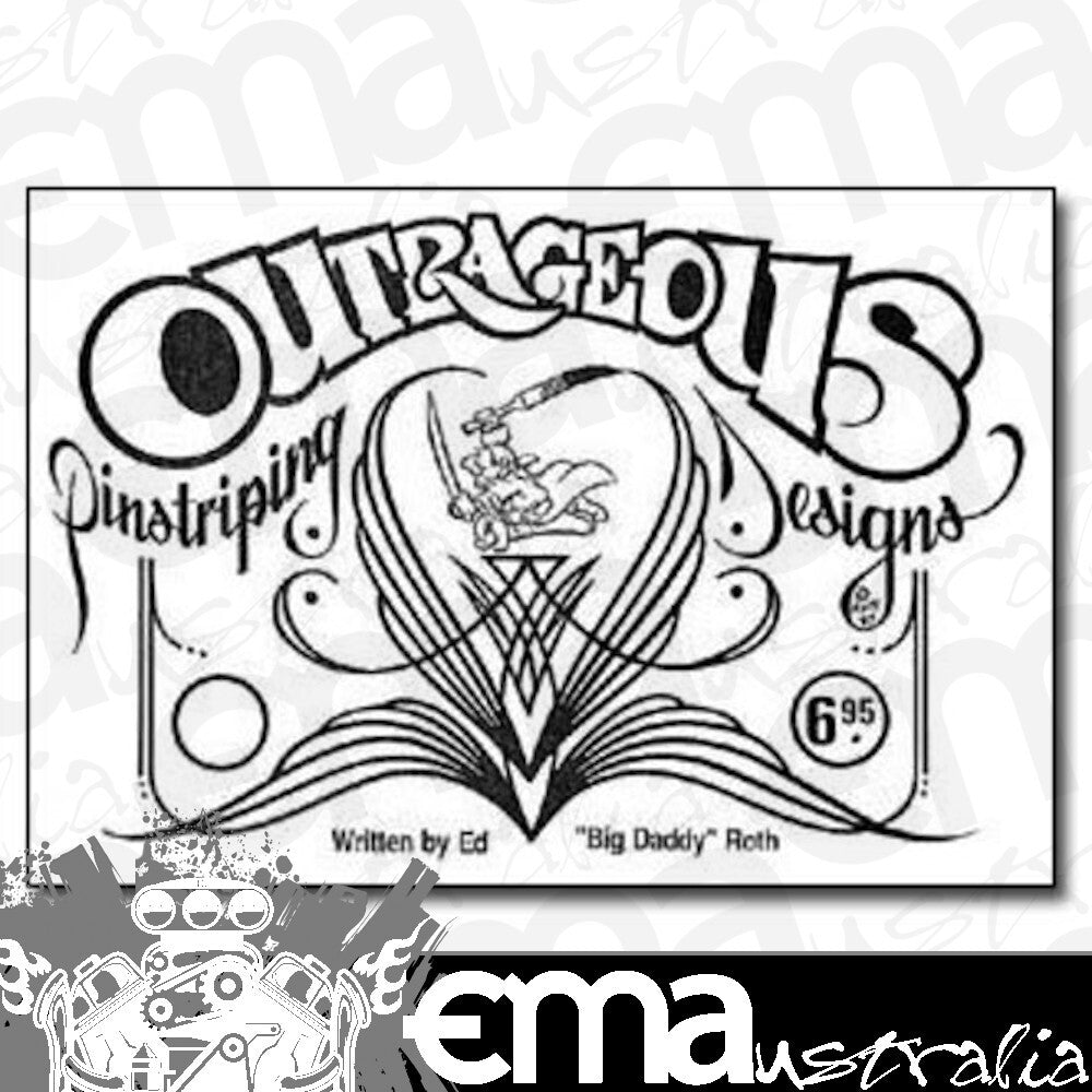 Mooneyes MNRB02BKOD Outrageous Pinstriping By Ed Roth