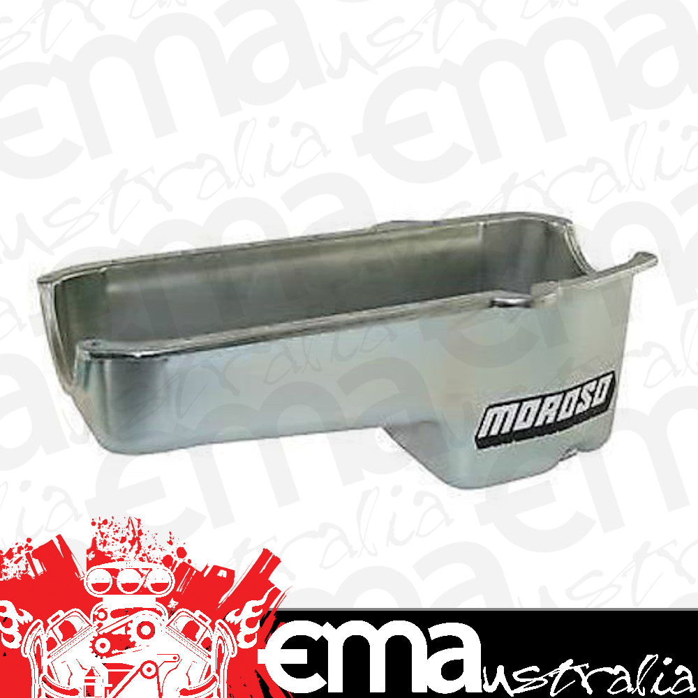 Moroso | MO20184 | Chev SB 1980-85 6 QT 8-1/4" Deep Street/Strip Oil Pan RH Dipstick