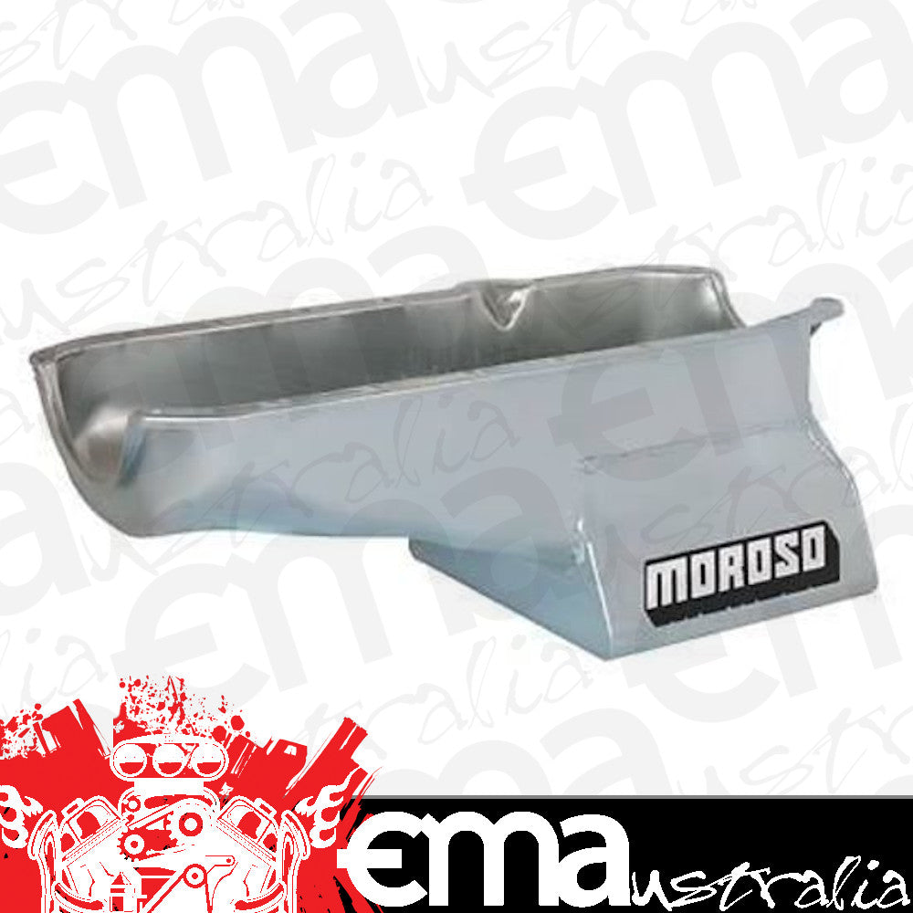 Moroso | MO20200 | Chev SB 1980-85 Oil Pan Steel 8-1/4" Deep 6.6L R/H Dipstick