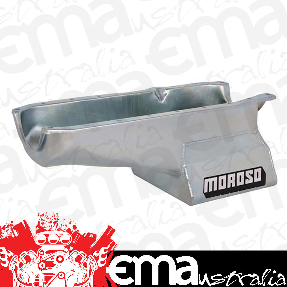 Moroso MO20205 Chev SB 1986-on Oil Pan Steel 8-1/4" Deep 6.6L R/H Dipstick