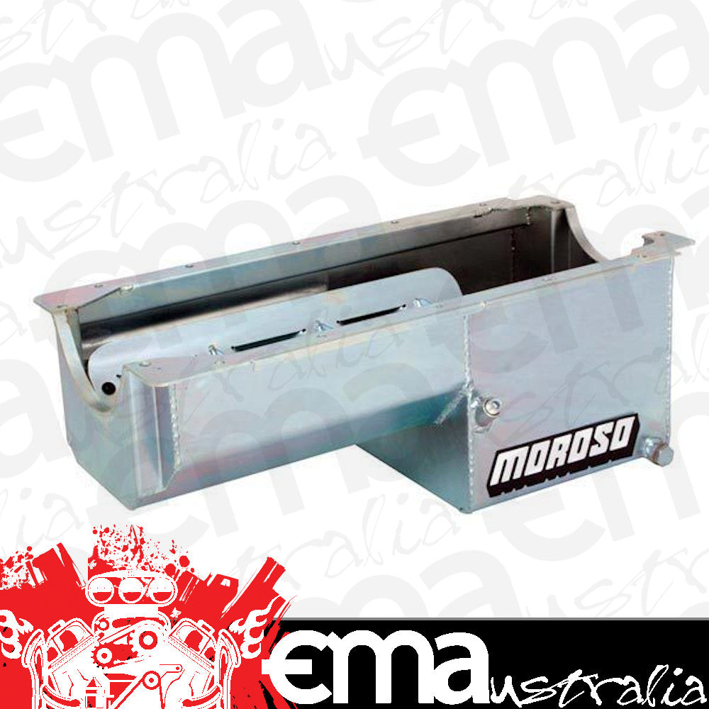 Moroso | MO21019 | Drag Race 7 Quart (6.62L) Oil Pan 8-1/4" Deep Suit Dart Iron Eagle Chev SB