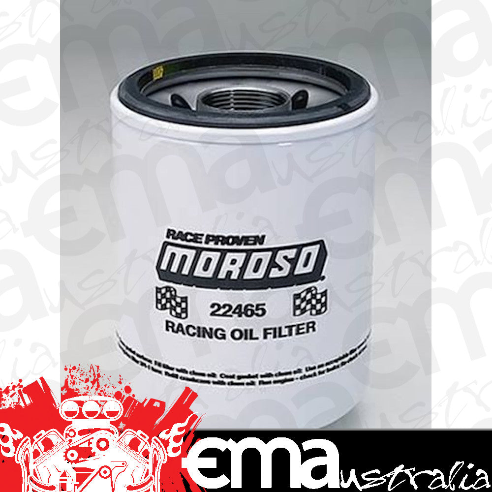 Moroso MO22465 Universal Race Oil Filter 1-1/2 In.-12 UNF Thread 6.250" High