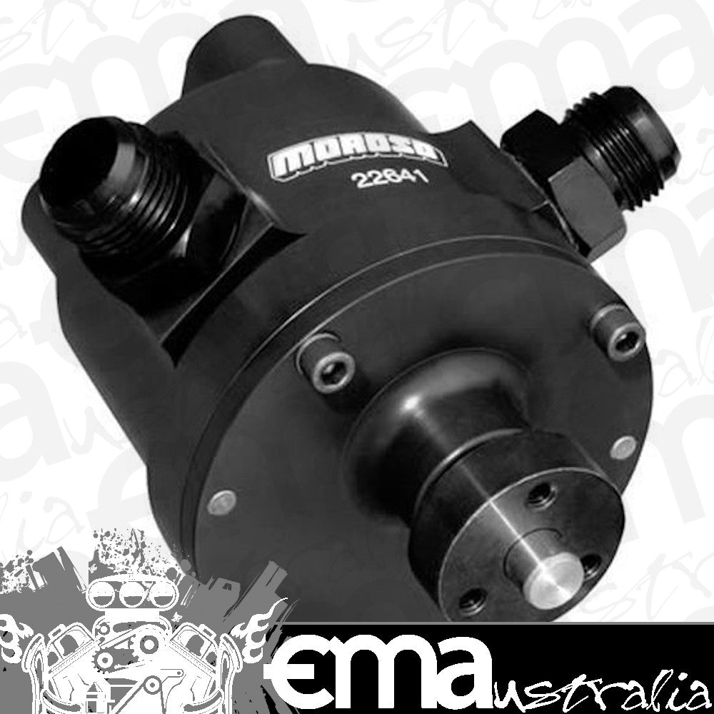 Moroso | MO22641 | Original Design 4-Vane Vacuum Pump-12An Fitting Black Anodised