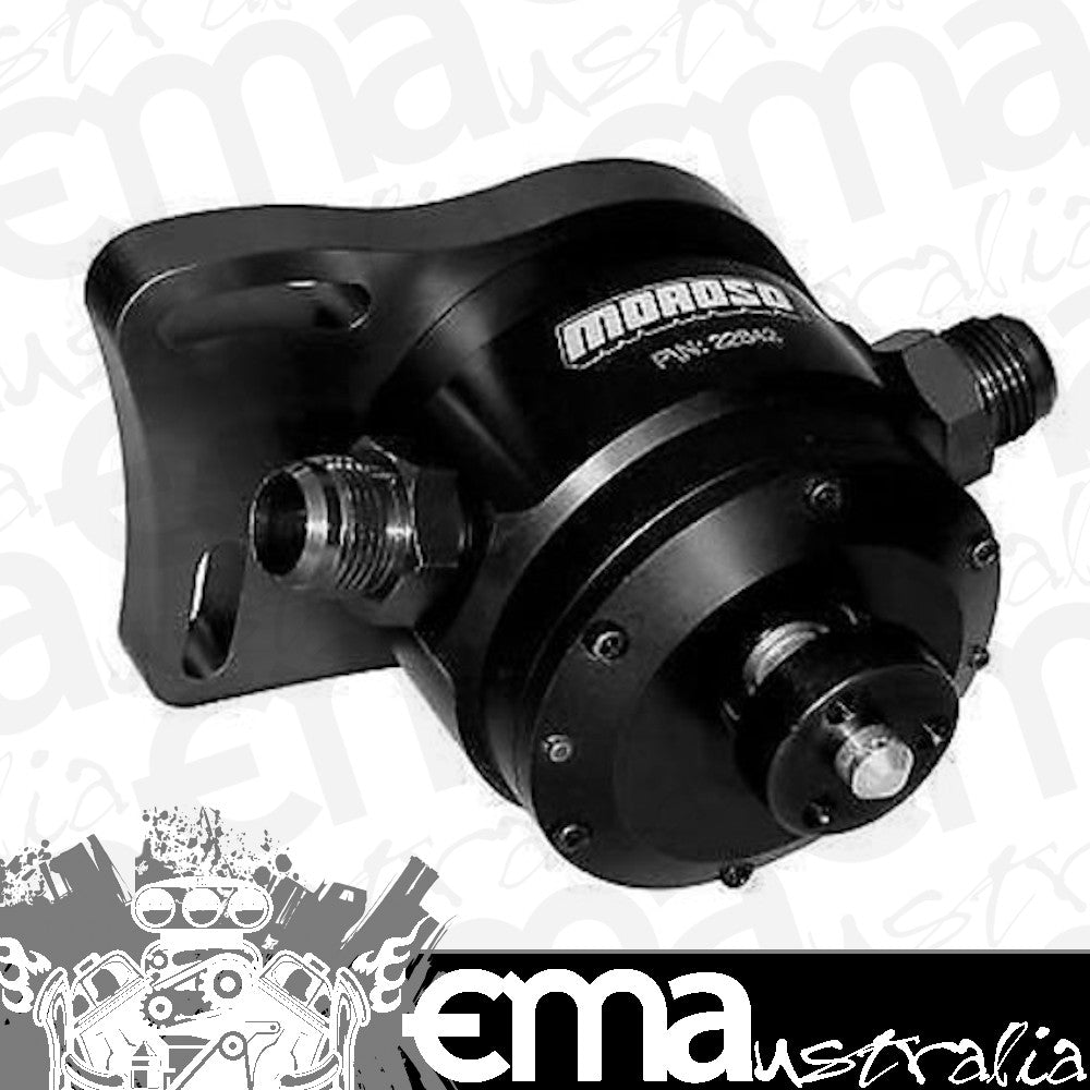Moroso | MO22642 | Enhanced Design 4-Vane Racing Vacuum Pump -12An Fittings Black