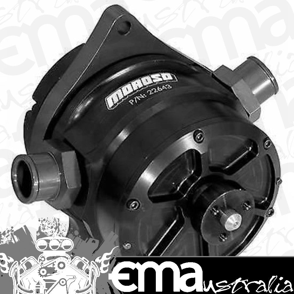 Moroso MO22643 Pro Mod Style 4 Vane Mechanical Billet Vacuum Pump Black Anodized